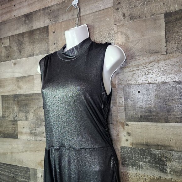 New BCBG Maxazria Liquid turtleneck asymmetric dress - Picture 4 of 10